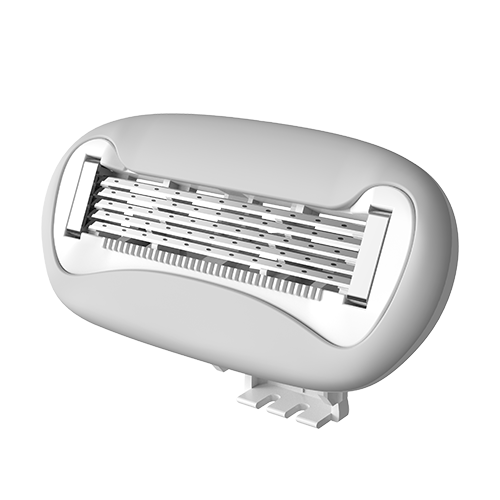 freya. replaceable razor head with 5 sharp stainless steel blades
